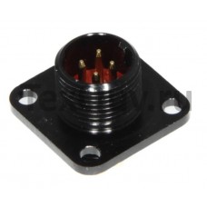 PY04-4Z, вилка на корпус IP68 4 контакта (аналог для РС4ТВ), черный
