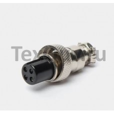 Розетка цилиндрическая 4pin GX12M-4