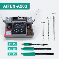 Двухканальная паяльная станция AIFEN A902, 350Вт, с тремя ручками (С115/С210/С245) и с тремя жалами (С115-К/С210-К/С245-К) в комплекте
