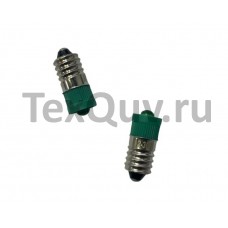 Лампа  AC/DC12-30V, T10x18mm, цоколь -E10, зеленая
