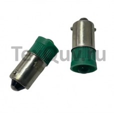 Лампа индикаторная  AC/DC12-30V, T10x18mm, цоколь Ba9s, зеленая