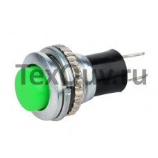 Кнопка DS-316 2PIN 0,5A-125V 7,8мм OFF-(ON) зеленая без фиксации