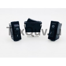 Переключатель клавишный черный 16А-250V 3PIN (ON-OFF) 10,5х27мм